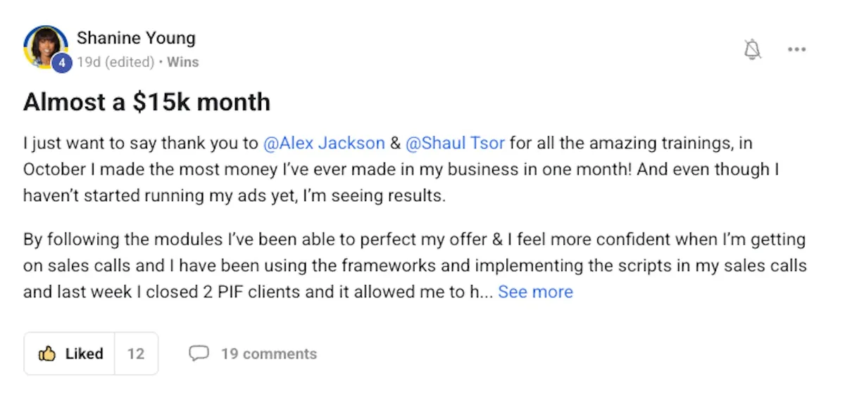 Shima Ghaheri — 5 calls booked, 2 closed