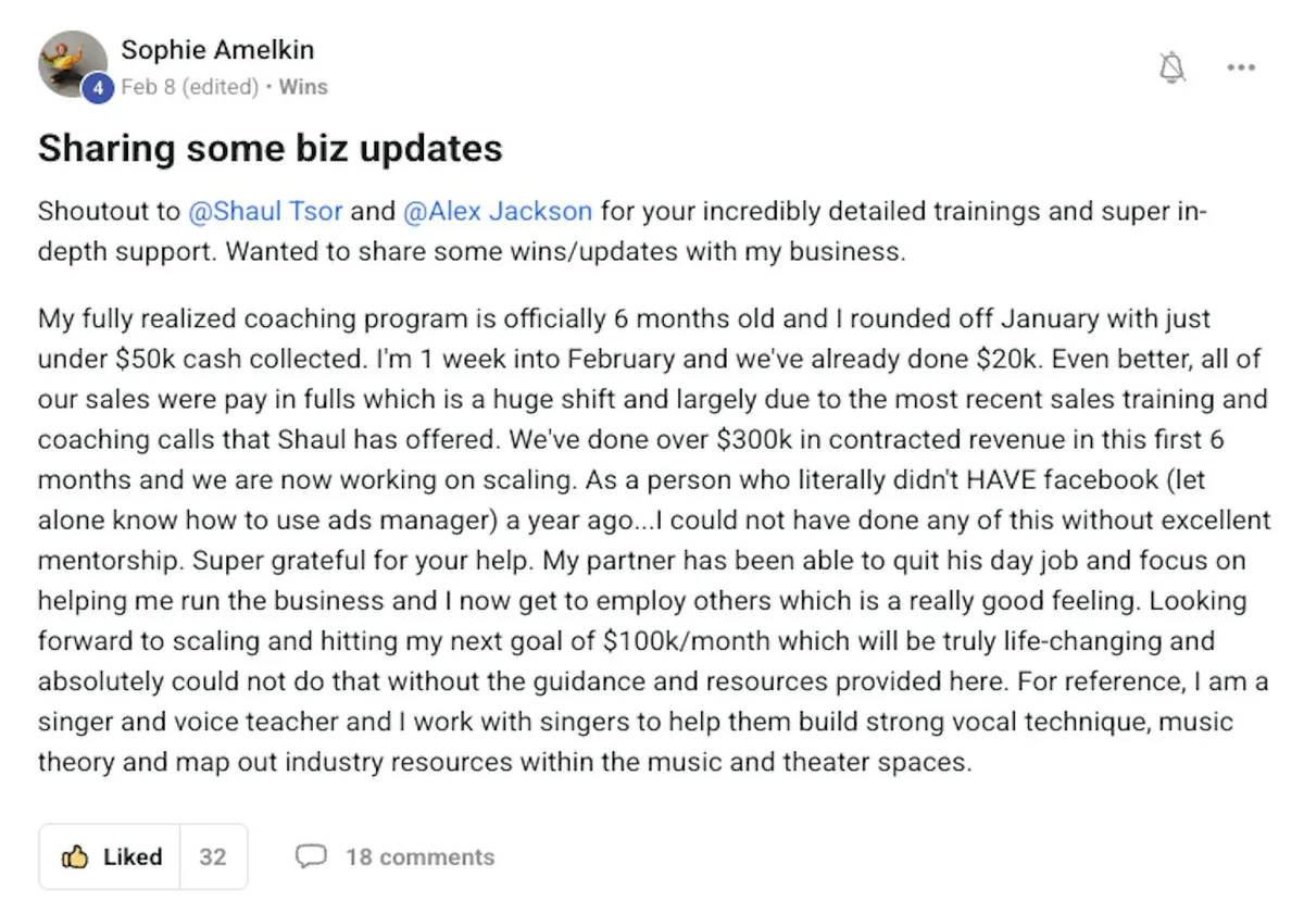 Zane Bacic — A huge thank you