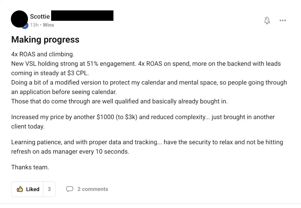 Scottie Schneider — Making progress